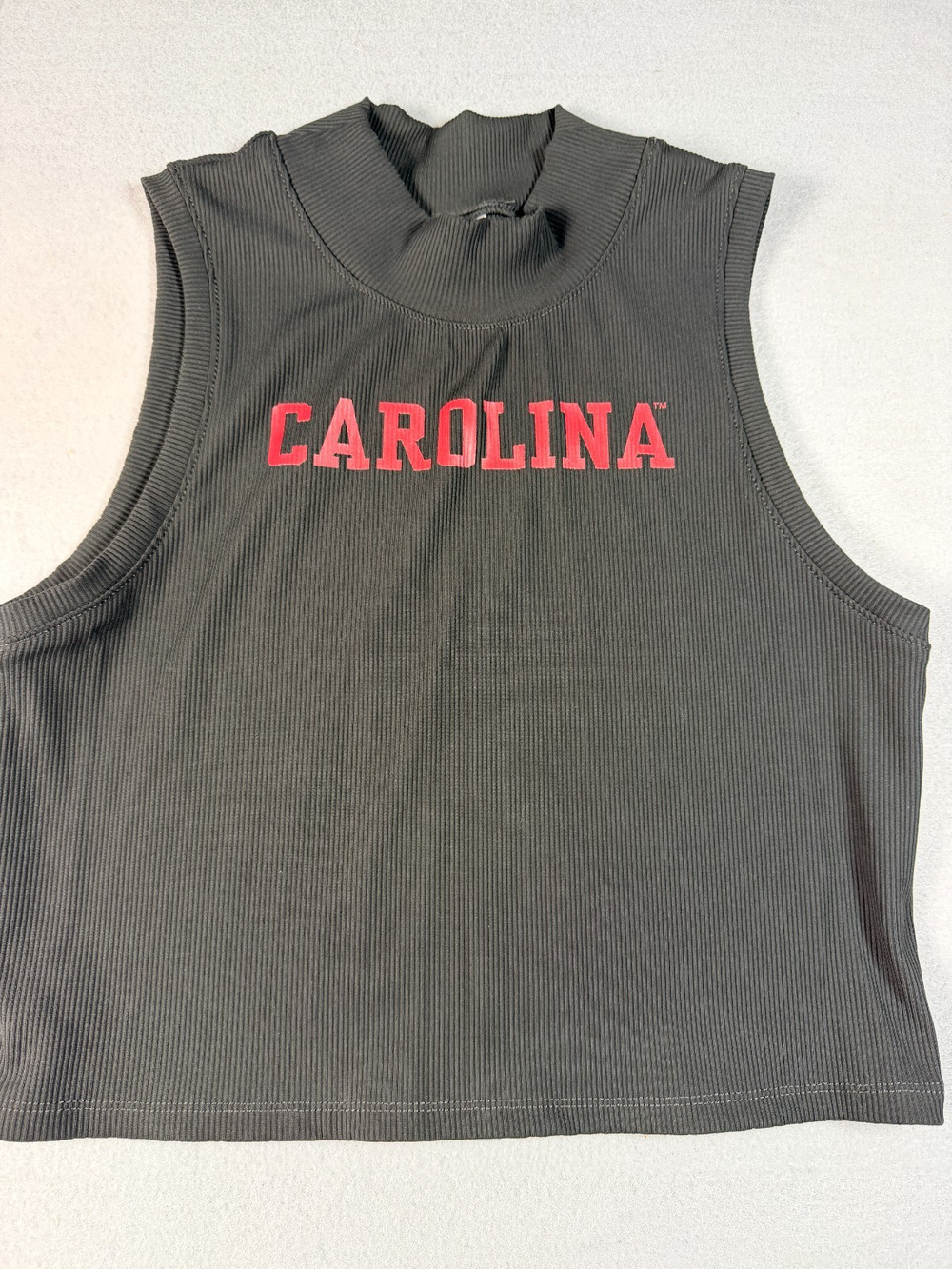 Zoozatz Carolina Gamecocks Ribbed Tank Top Black Red Logo Women's Medium NWOT